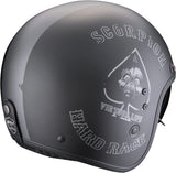 Urban Motorcycle Helmet Scorpion Exo Belfast Evo Ultra Tct Black Silver Spade Size M