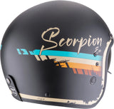 Urban Motorcycle Helmet Scorpion Exo Belfast Evo Ultra Tct Matt Black Beige Adonis Size Xs