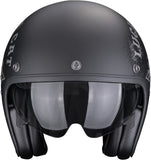 Urban Motorcycle Helmet Scorpion Exo Belfast Evo Ultra Tct Matt Black Silver Hangar Size Xs