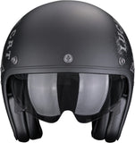 Urban Motorcycle Helmet Scorpion Exo Belfast Evo Ultra Tct Matt Black Silver Hangar Size L
