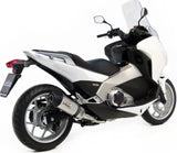 Exhaust Tip With Noise Certification Lv One Evo Stainless Steel Carbon Fiber End Cap - Leovince Compatible With Honda Nc 700 S - X - Dct (2012-2013)