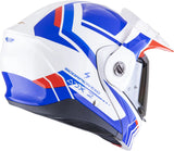 Full-Face Motorcycle Helmet Scorpion Exo Adx-2 Polycarbonate White Blue Red Lewis Size Xxl