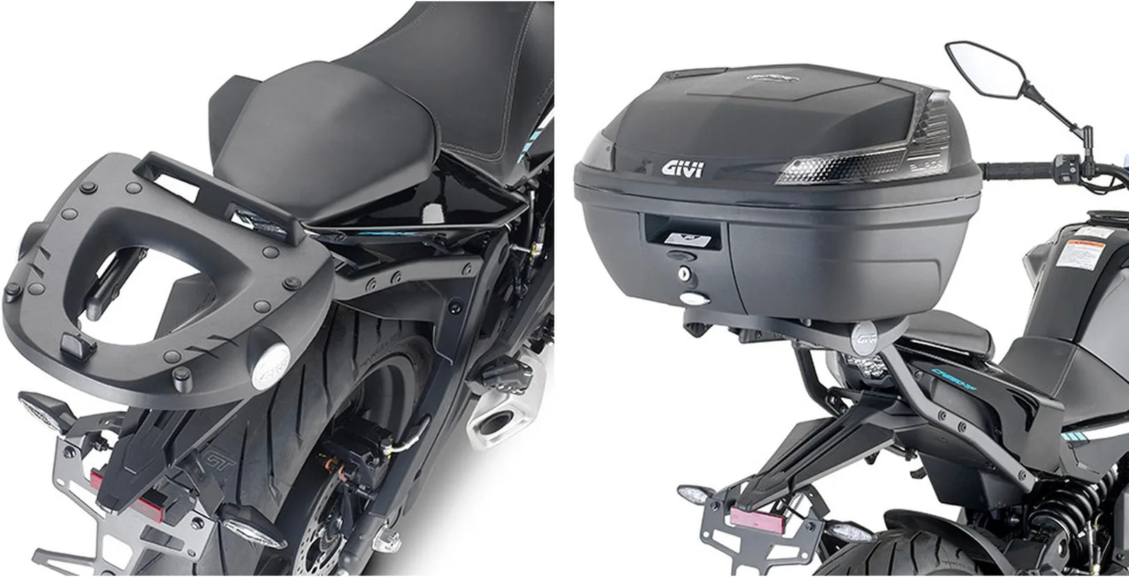 Monokey Black Tech Top Case - 40 Lt Technopolymer - Givi Compatible With Cfmoto 650 Nk (2021-2024)