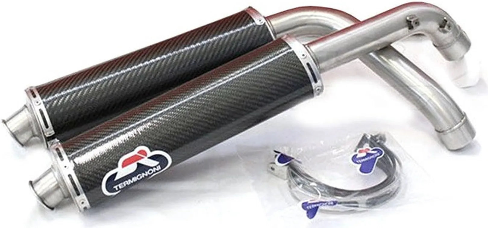 Dual Exhaust System Without Sound Certification Carbon - Termignoni Compatible With Ducati 996