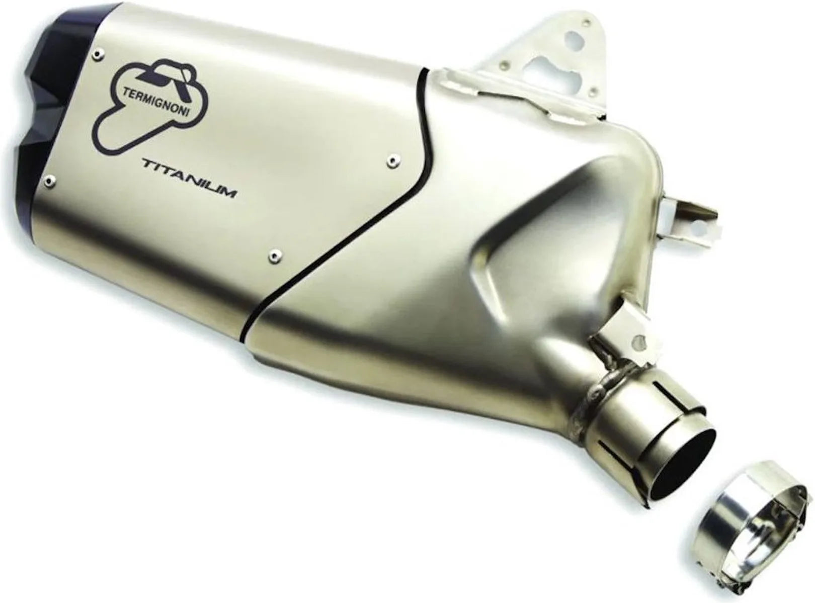 Exhaust Tip With Noise Certification Titanium - Termignoni Compatible With Ducati Multistrada 1260 Enduro