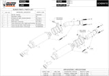 Dual Non-Catalytic Exhaust System With Sound Certification Gp Steel Black - Mivv Compatible With Aprilia Tuono Fighter 1000 (2006-2010)