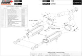 Dual Exhaust System With Sound Certification Suono Stainless Steel Carbon - Mivv Compatible With Aprilia Shiver 750 (2008-2016)