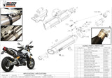 Dual Non-Catalytic Exhaust System With Sound Certification Suono Stainless Steel Carbon - Mivv Compatible With Aprilia Dorsoduro 1200 (2012-2016)