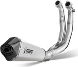 Complete Exhaust System Without Catalytic Converter And Without Sound Certification Delta Race Stainless Steel Carbon - Mivv Compatible With Aprilia Tuono 660 (2021-2024)