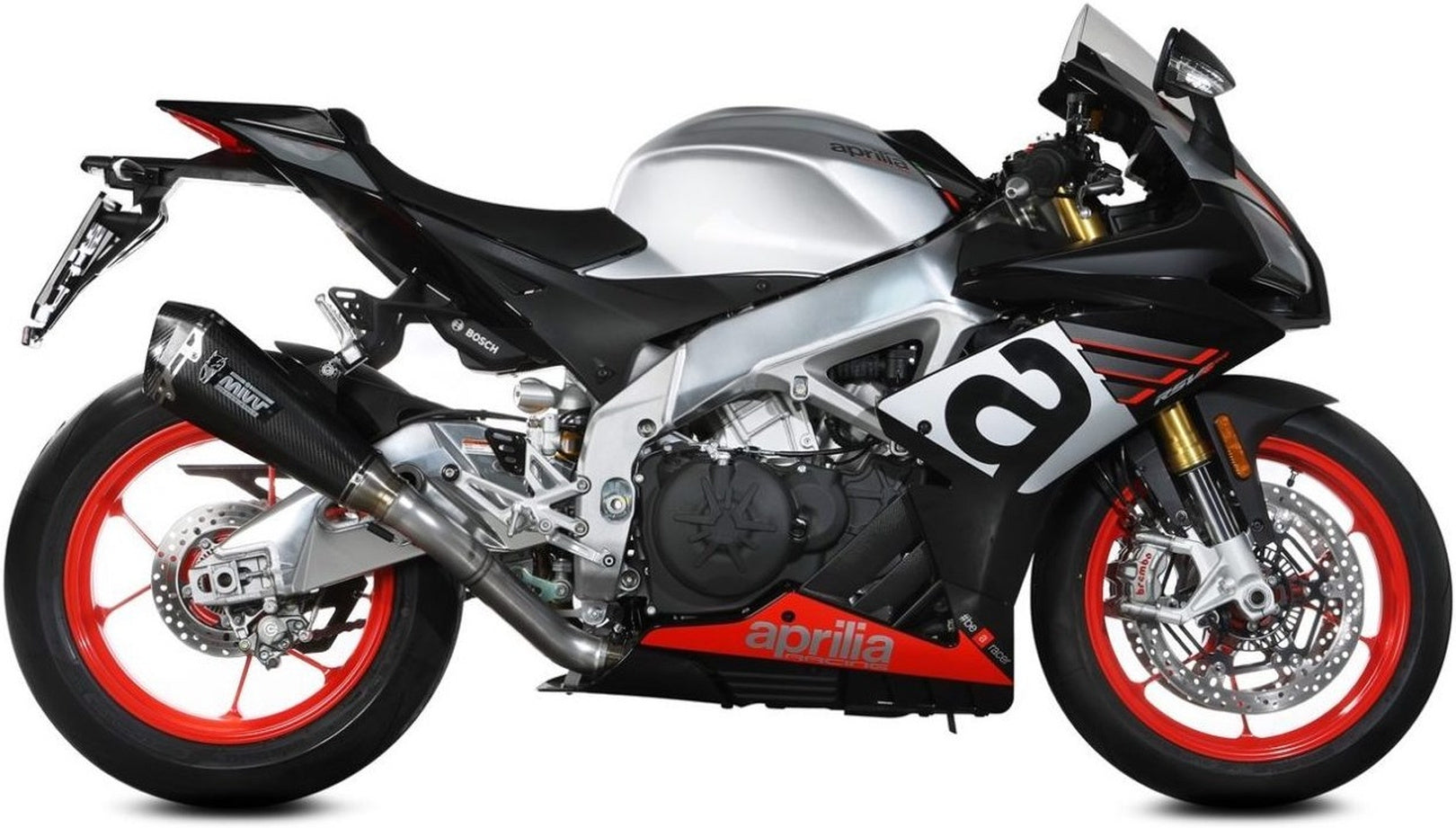 Non-Catalytic Exhaust Tip With Sound Certification Delta Race Carbon Carbon - Mivv Compatible With Aprilia Rsv4 (2017-2020)
