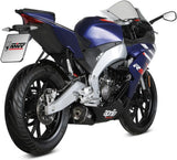 Complete Catalytic Exhaust System With Sound Certification Delta Race Steel Black Carbon - Mivv Compatible With Aprilia Rs 125 (2021-2024)