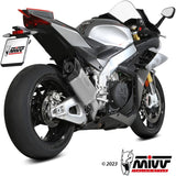 Non-Catalytic Exhaust Tip With Sound Certification Sr-1 Titanium - Mivv Compatible With Aprilia Rsv4 (2021-2024)