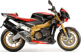Dual Exhaust System With Sound Certification Furore Aluminium Black - Gpr Compatible With Aprilia Tuono R 1000 Factory (2006-2010)