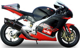 Exhaust Tip With Noise Certification Furore Aluminium Black - Gpr Compatible With Aprilia Rsv 1000 - Sp (1998-2003)
