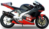 Exhaust Tip With Noise Certification Furore Aluminium Black - Gpr Compatible With Aprilia Rsv 1000 - Sp (1998-2003)