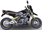 Dual Exhaust System Without Sound Certification Furore Aluminium Black - Gpr Compatible With Aprilia Dorsoduro 750 (2008-2016)
