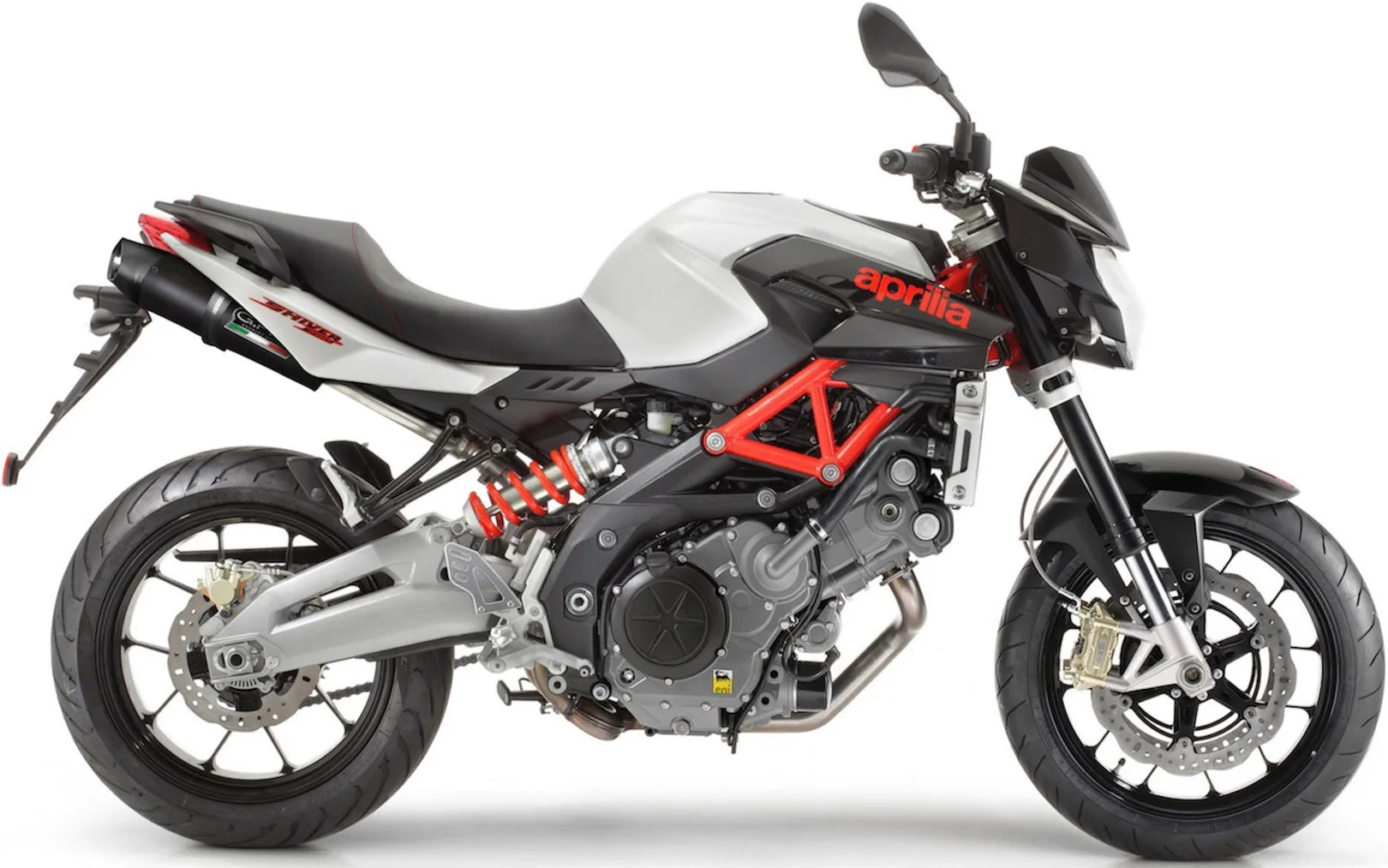 Dual Exhaust System Without Sound Certification Furore Aluminium Black - Gpr Compatible With Aprilia Shiver 750 Gt (2007-2016)