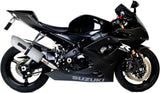 Exhaust Tip With Noise Certification Albus Ceramic White Aluminium - Gpr Compatible With Suzuki Gsx-R 1000 K5 (2005-2006)