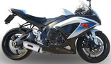Catalytic Exhaust Tip With Sound Certification Albus Ceramic White Aluminium - Gpr Compatible With Suzuki Gsx-R 600 K6 (2006-2007)