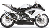 Exhaust Tip With Noise Certification Albus Ceramic White Aluminium - Gpr Compatible With Suzuki Gsx-R 600 K8 (2008-2010)