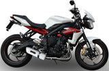 Exhaust Tip With Noise Certification Albus Ceramic White Aluminium - Gpr Compatible With Triumph Street Triple 675 (2013-2016)