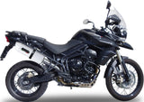 Exhaust Tip With Noise Certification Albus Ceramic White Aluminium - Gpr Compatible With Triumph Tiger 800 - Xr - Xc - Xrx - Xcx - Xrt - Xca (2011-2016)