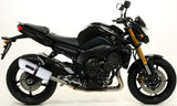 Exhaust Tip With Noise Certification Albus Ceramic White Aluminium - Gpr Compatible With Yamaha Fz-8 (2010-2016)