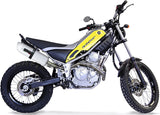 Complete Non-Catalytic Exhaust System With Sound Certification Albus Ceramic White Aluminium - Gpr Compatible With Yamaha Tricker 250 (2005-2008)