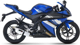 Complete Non-Catalytic Exhaust System With Sound Certification Albus Ceramic White Aluminium - Gpr Compatible With Yamaha Yzf-R 125 Ie (2014-2016)