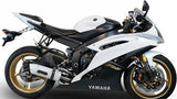 Exhaust Tip With Noise Certification Albus Ceramic White Aluminium - Gpr Compatible With Yamaha Yzf-R6 (2006-2020)