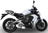 Catalytic Exhaust Tip With Sound Certification Albus Ceramic White Aluminium - Gpr Compatible With Kawasaki Er-6 F (2005-2011)