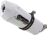 Exhaust Tip With Noise Certification Albus Ceramic White Aluminium - Gpr Compatible With Husqvarna Enduro 701 (2015-2016)