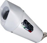 Catalytic Exhaust Tip With Sound Certification Albus Evo4 White Aluminium - Gpr Compatible With Um Dsr Sm - Ex 125 (2018-2020)