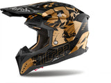 Off-Road Motorcycle Helmet Airoh Aviator 3 - Av3Ltc17 Hpc Carbon Chrome Gloss Legend Size M