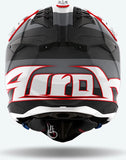Off-Road Motorcycle Helmet Airoh Aviator 3 - Av3M16 Hpc Carbon Grey Red Matte Monarch Size Xxl