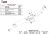 Exhaust Tip With Noise Certification Oval Stainless Steel - Mivv Compatible With Yamaha Yzf 1000 R1 (1998-2001)