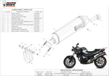 Exhaust Tip With Noise Certification Speed Edge Steel Black Carbon - Mivv Compatible With Bmw F 800 Gt (2009-2020)