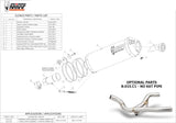 Exhaust Tip With Noise Certification Oval Carbon Carbon - Mivv Compatible With Bmw R 1150 Gs (1999-2003)