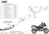 Exhaust Tip With Noise Certification Speed Edge Steel Black Carbon - Mivv Compatible With Bmw R 1200 Gs (2013-2018)