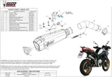 Exhaust Tip With Noise Certification Delta Race Steel Black Carbon - Mivv Compatible With Bmw F 750 Gs (2018-2024)
