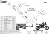 Complete Catalytic Exhaust System With Sound Certification Delta Race Steel Black Carbon - Mivv Compatible With Bmw G 310 Gs (2017-2024)