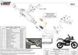 Complete Catalytic Exhaust System With Sound Certification Delta Race Steel Black Carbon - Mivv Compatible With Bmw G 310 Gs (2017-2024)