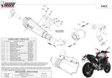 Exhaust Tip With Noise Certification Delta Race Steel Black Carbon - Mivv Compatible With Bmw F 900 R (2020-2024)