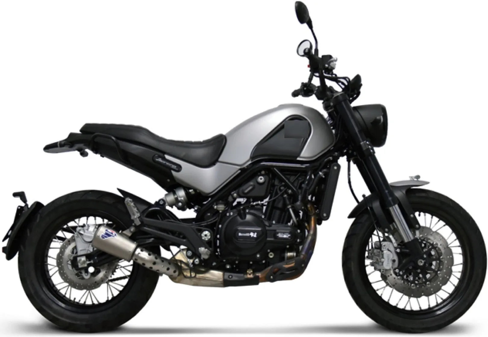 Exhaust Tip Without Sound Certification Gp2R-R Stainless Steel - Termignoni Compatible With Benelli Leoncino 500 Trail (2018-2020)
