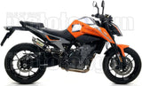 Complete Non-Catalytic Exhaust System With Sound Certification Gp2 Gp-2 Titanium Stainless Steel - Arrow Special Parts Compatible With Ktm 790 Duke (2023)
