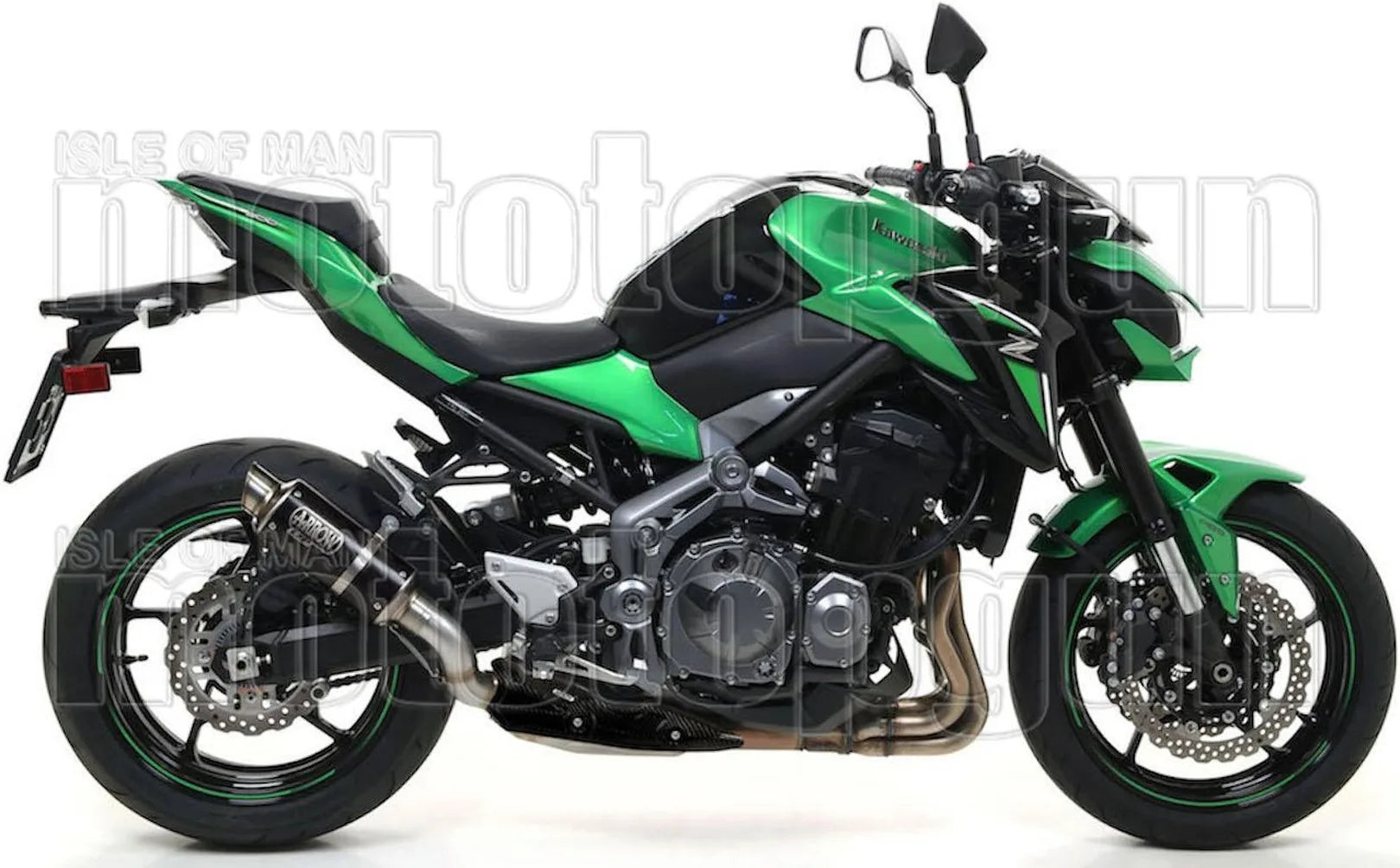 Exhaust Tip With Noise Certification Gp2 Gp-2 Black Nichrom Stainless Steel - Arrow Special Parts Compatible With Kawasaki Z 900 A2 (2019-2024)