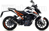 Exhaust Tip With Noise Certification Gp2 Gp-2 Black Nichrom Stainless Steel - Arrow Special Parts Compatible With Ktm 125 Duke (2017-2020)