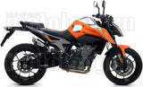 Complete Non-Catalytic Exhaust System With Sound Certification Gp2 Gp-2 Black Nichrom Stainless Steel - Arrow Special Parts Compatible With Ktm 790 Duke (2023)