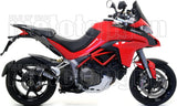 Exhaust Tip With Noise Certification Indy-Race Black Aluminium Carbon - Arrow Special Parts Compatible With Ducati Multistrada 1260 S (2018-2020)