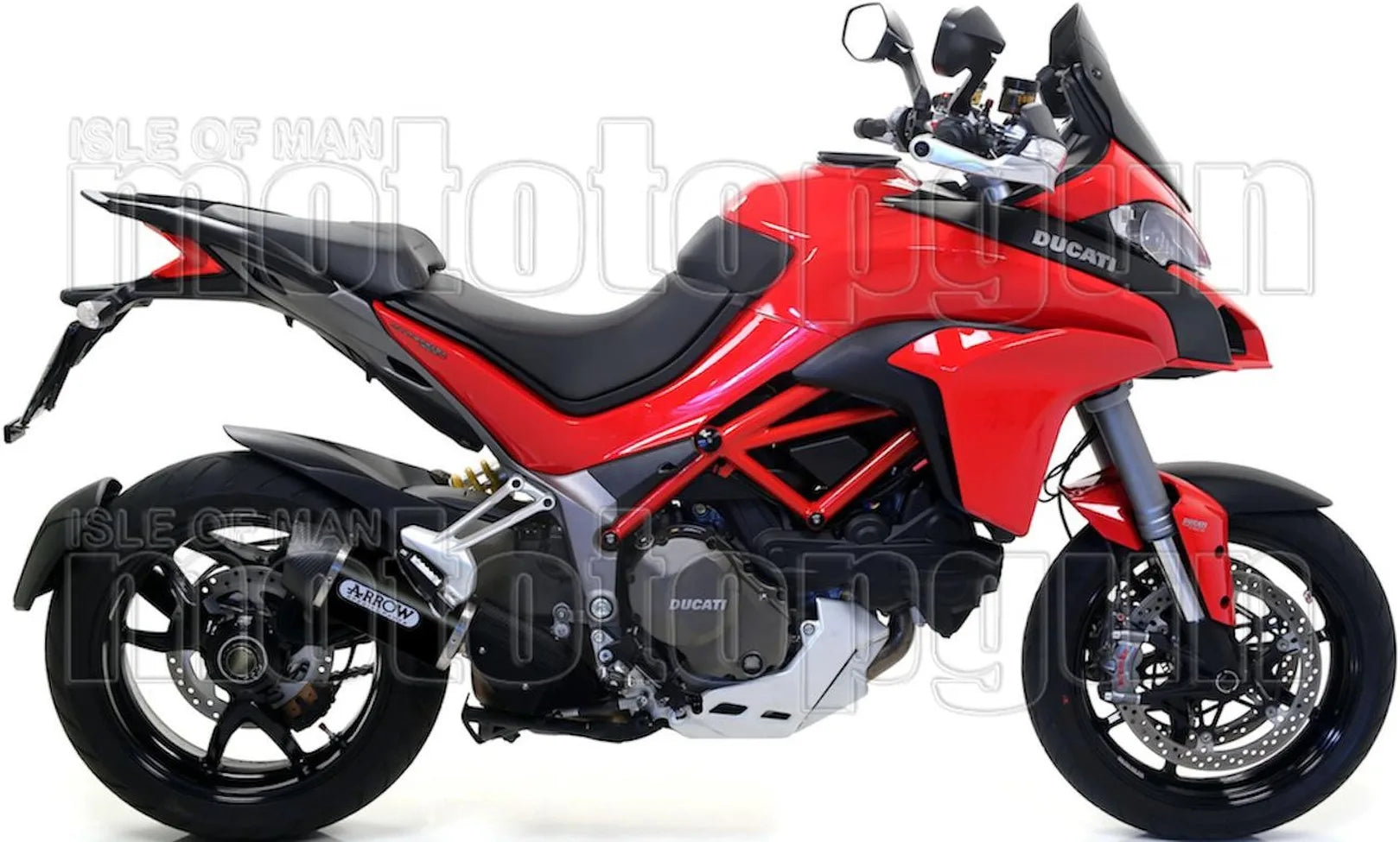 Exhaust Tip With Noise Certification Indy-Race Black Aluminium Carbon - Arrow Special Parts Compatible With Ducati Multistrada 1260 (2018-2020)